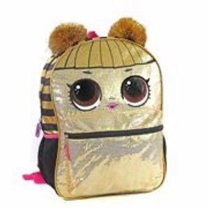 LO.L. Surprise Girls' Gold Sequin Queen Backpack